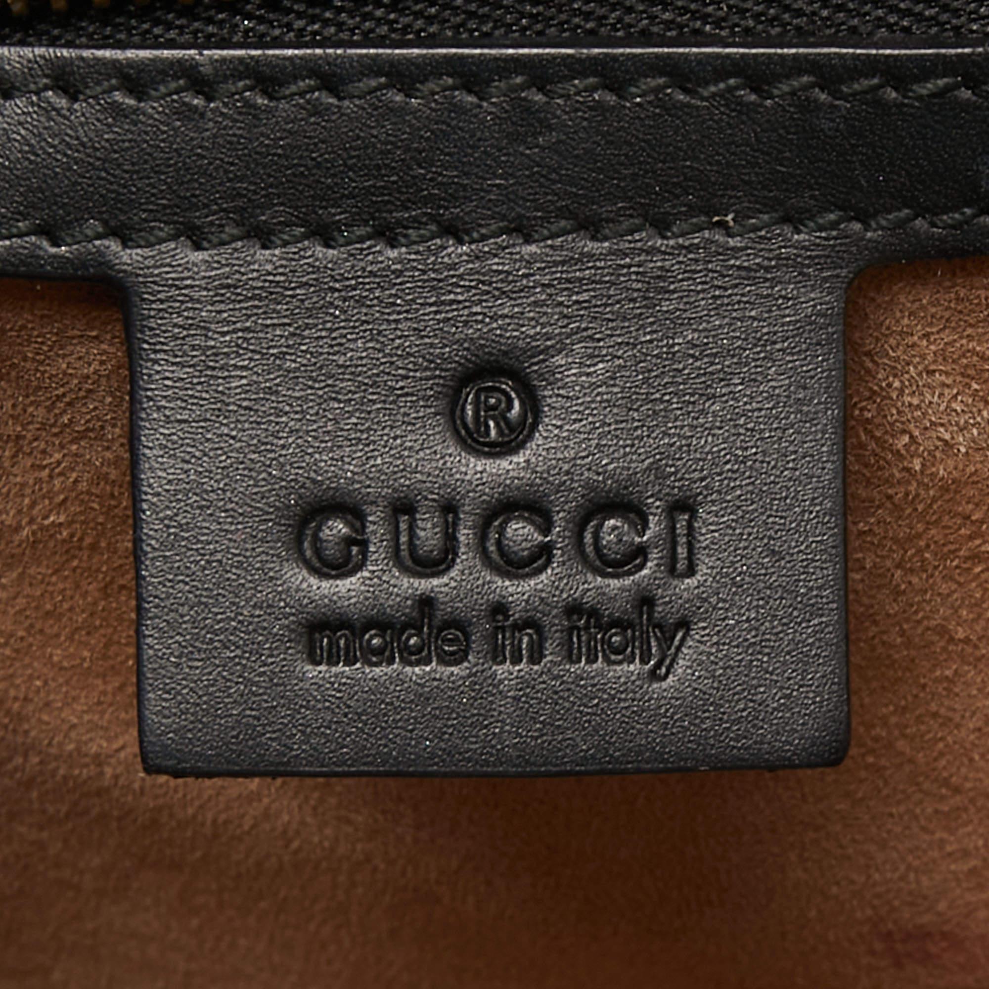 Gucci Black Leather Small Web Sylvie Shoulder Bag 11
