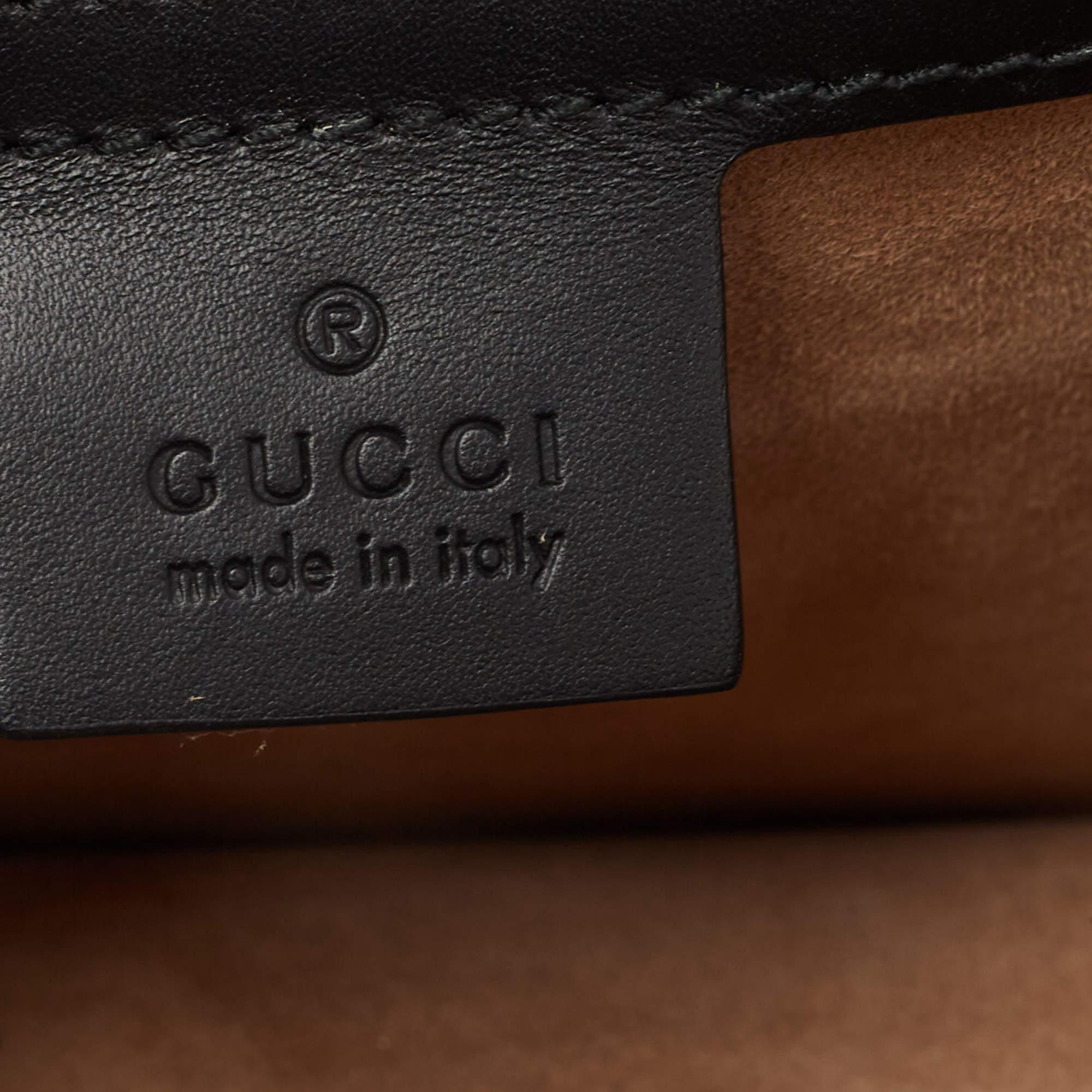 Gucci Black Leather Small Web Sylvie Shoulder Bag 11