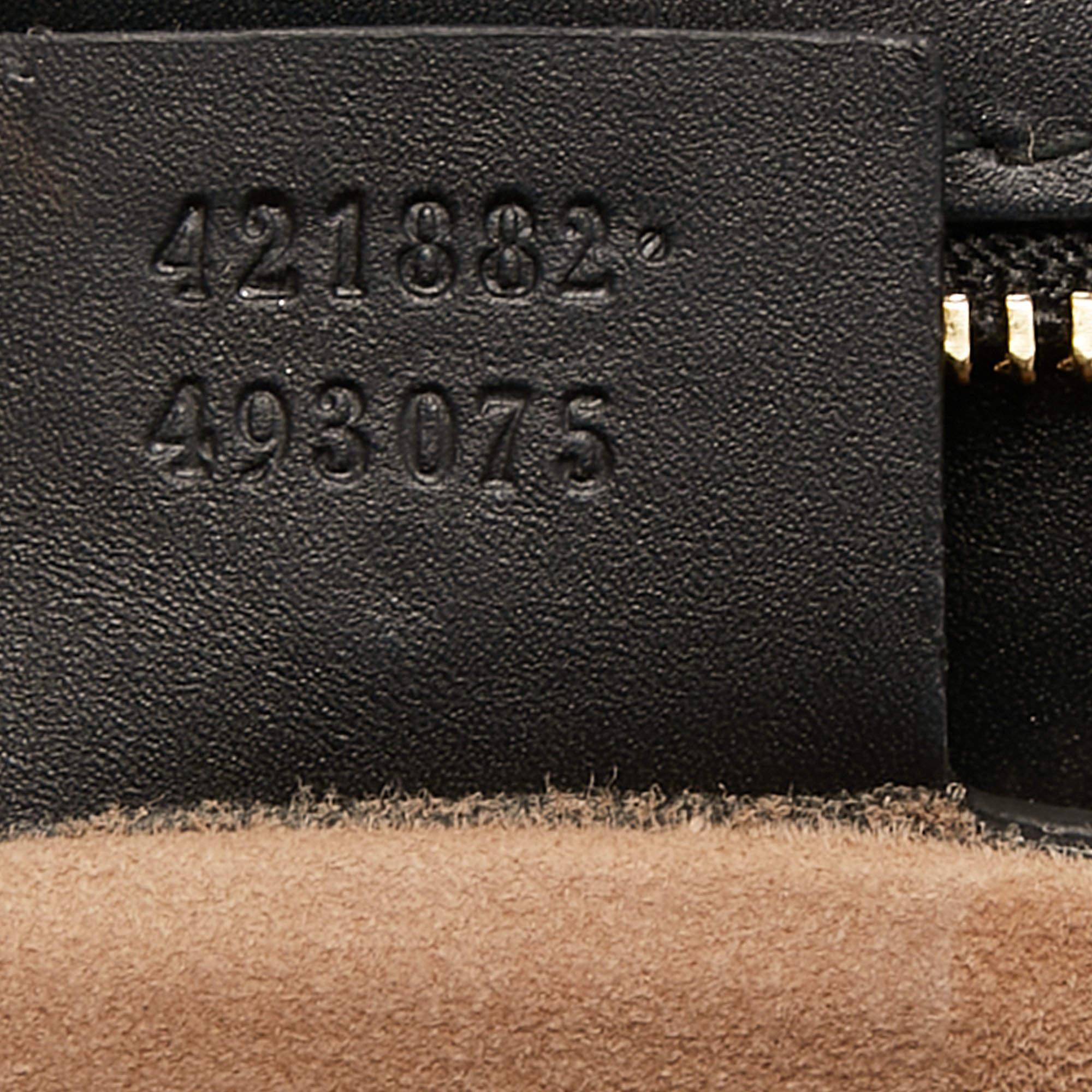 Gucci Black Leather Small Web Sylvie Shoulder Bag 12