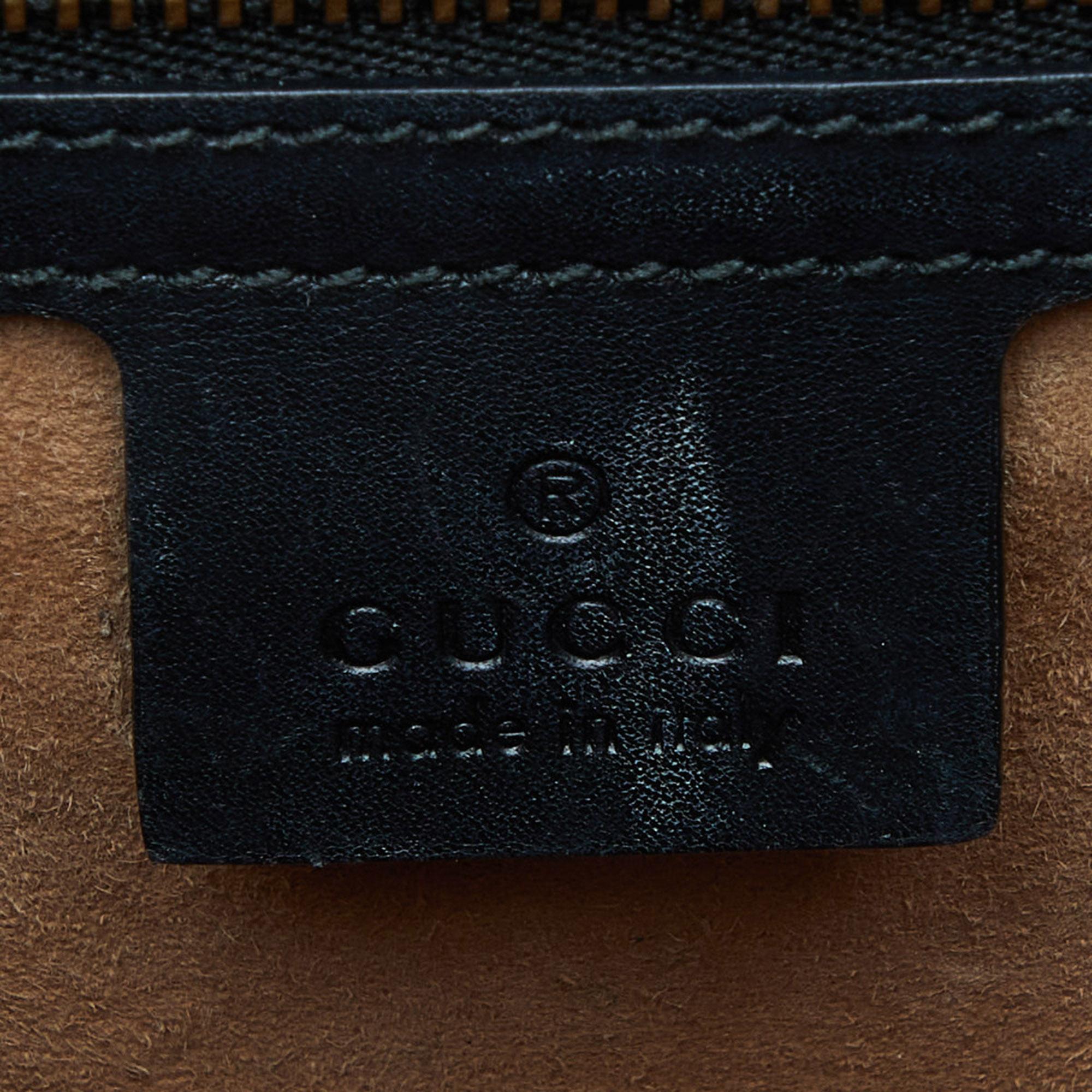 Gucci Black Leather Small Web Sylvie Shoulder Bag For Sale 2