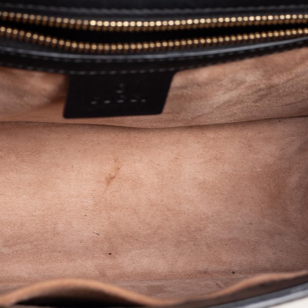 Gucci Black Leather Small Web Sylvie Shoulder Bag 4