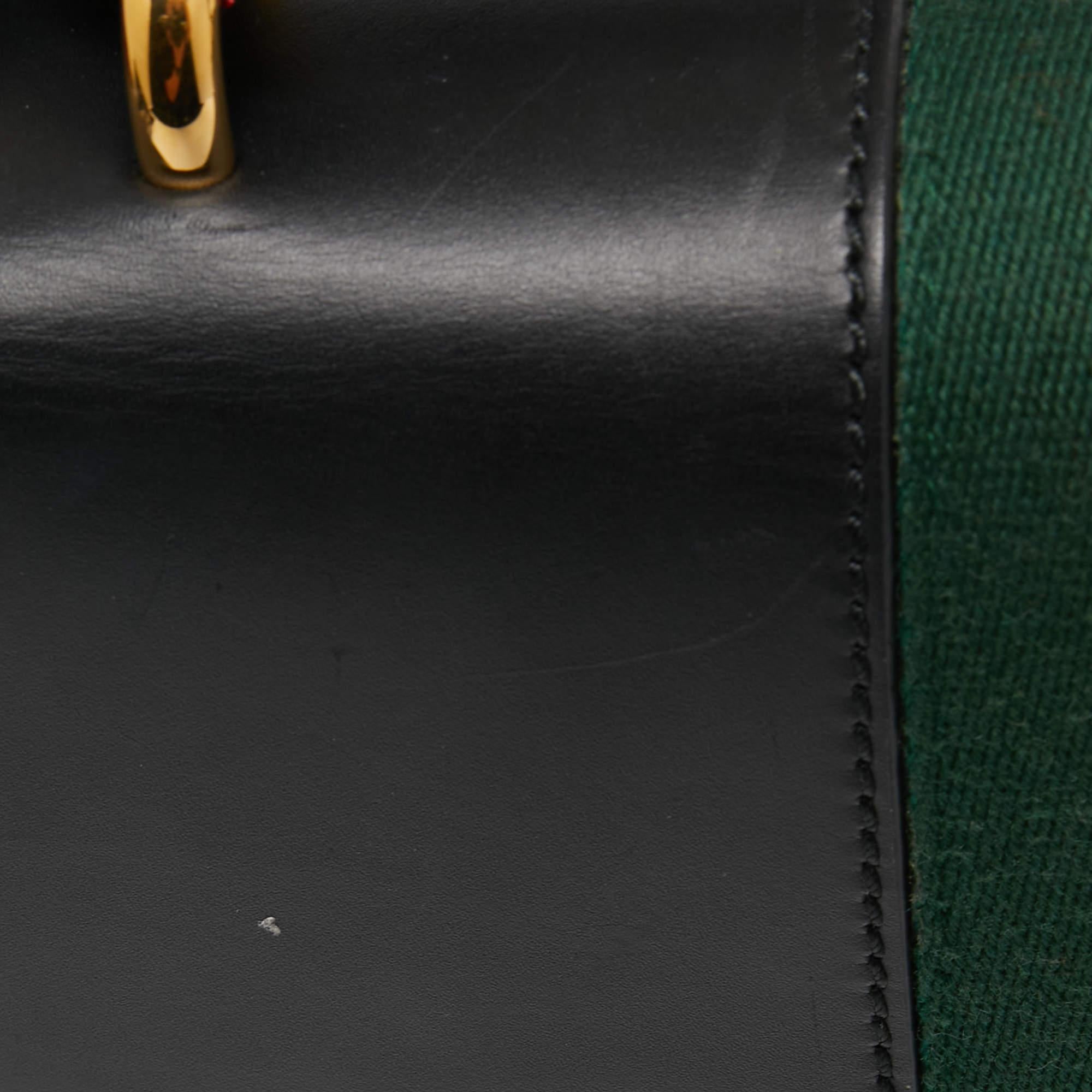 Gucci Black Leather Small Web Sylvie Shoulder Bag 5