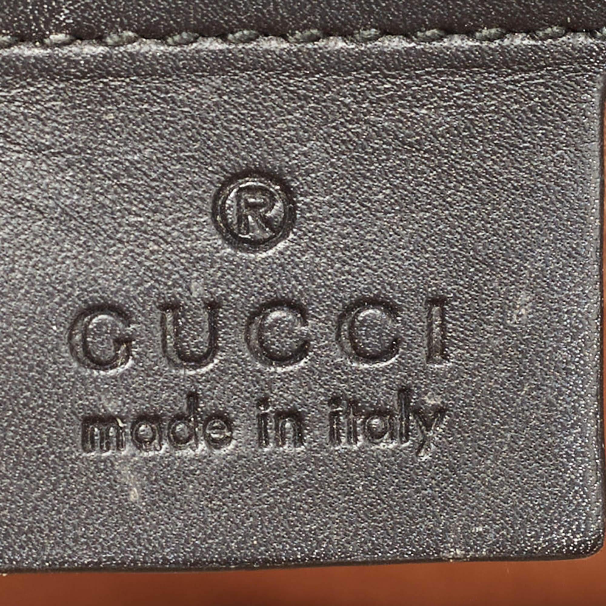 Gucci Sylvie Umhängetasche aus schwarzem Leder mit Web im Angebot 4