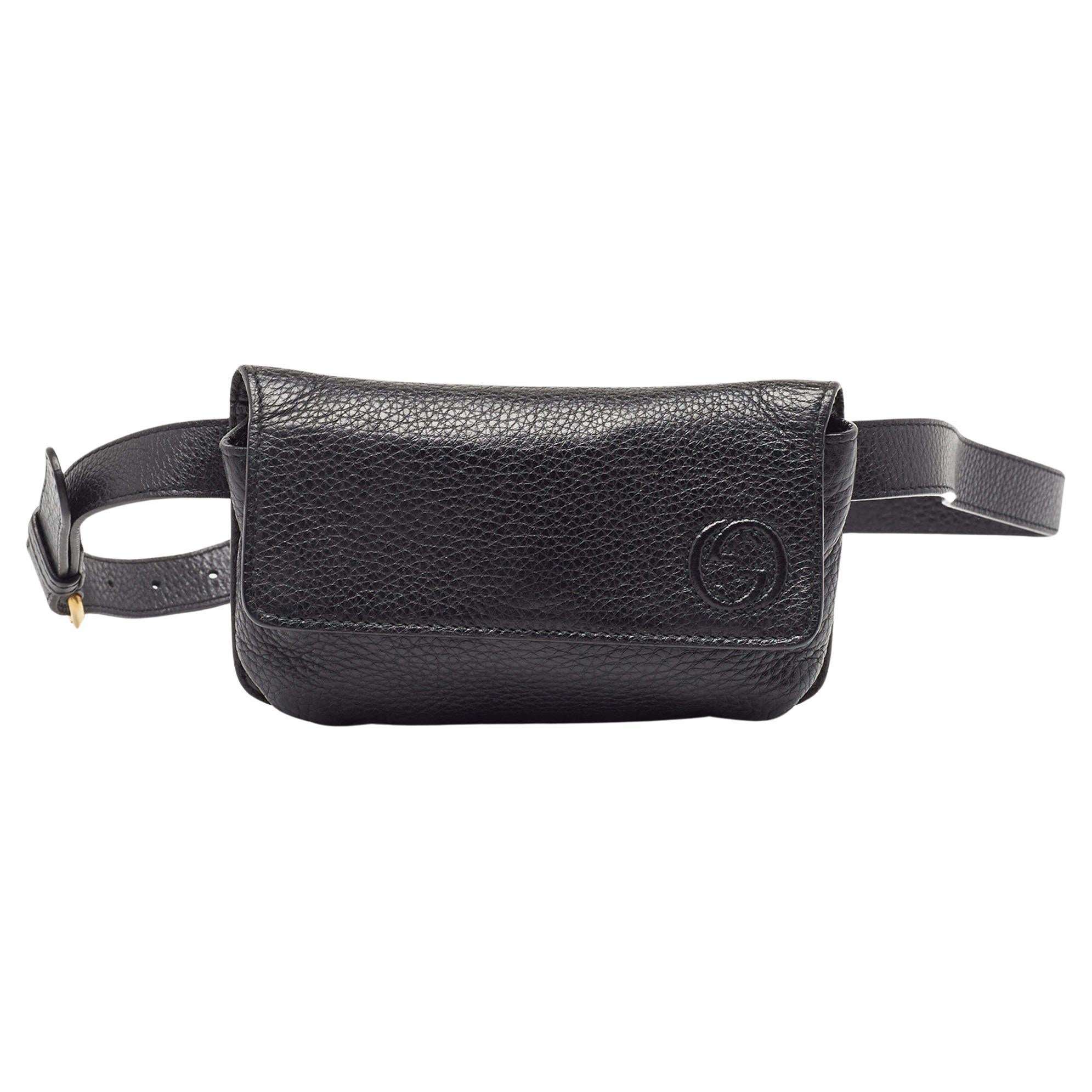 Gucci Black Leather Soho Belt Bag