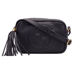 Gucci Black Leather Soho Disco Camera Bag Mini