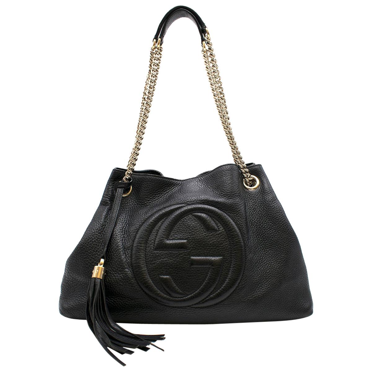 Gucci Black Leather Soho Shopper Bag at 1stDibs gucci soho shopper