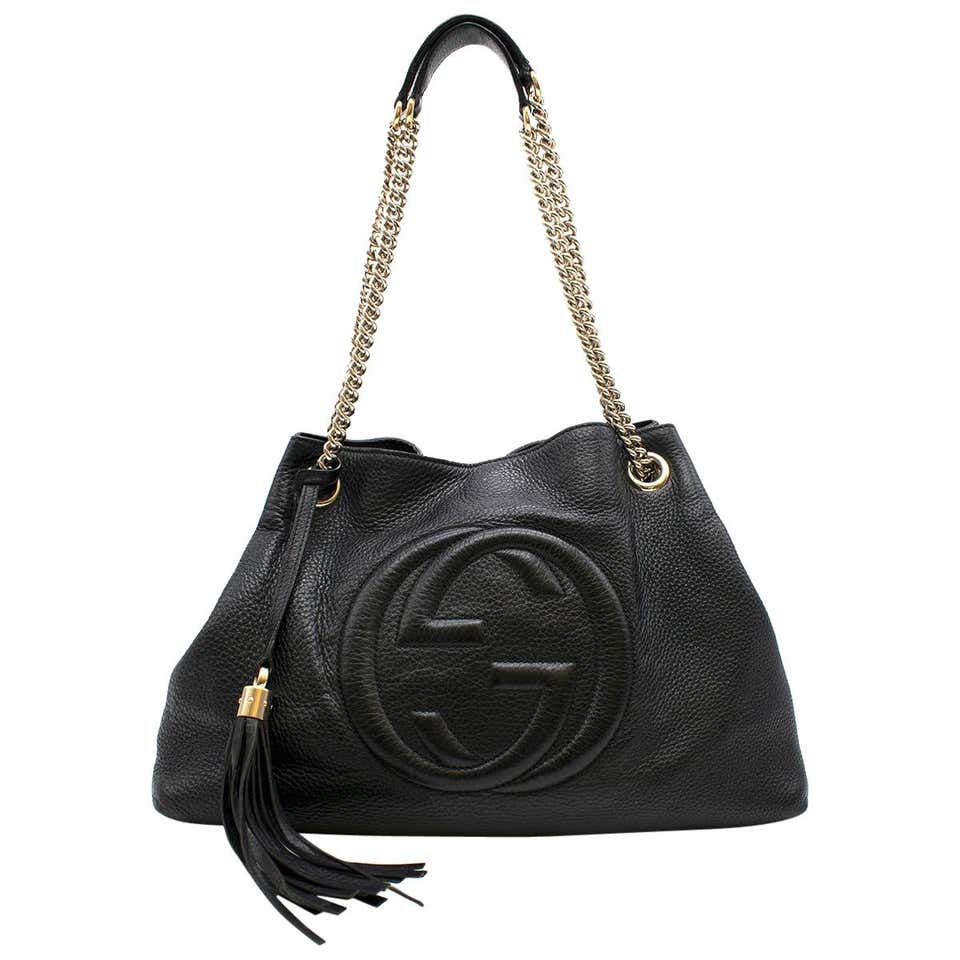 Gucci Black Leather Soho Shopper Bag at 1stDibs | gucci soho shopper ...