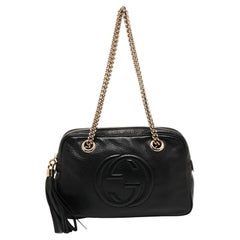 Gucci Black Leather Soho Shoulder Bag