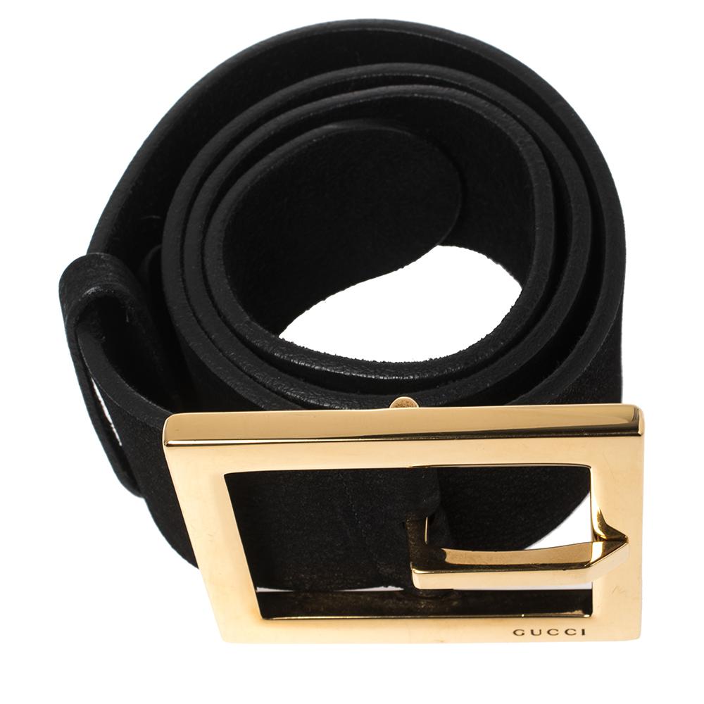 gucci wide belt with square buckle