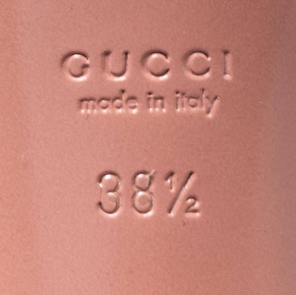 Gucci Black Leather Stitched Horsebit Slide Sandals Size 38.5 1