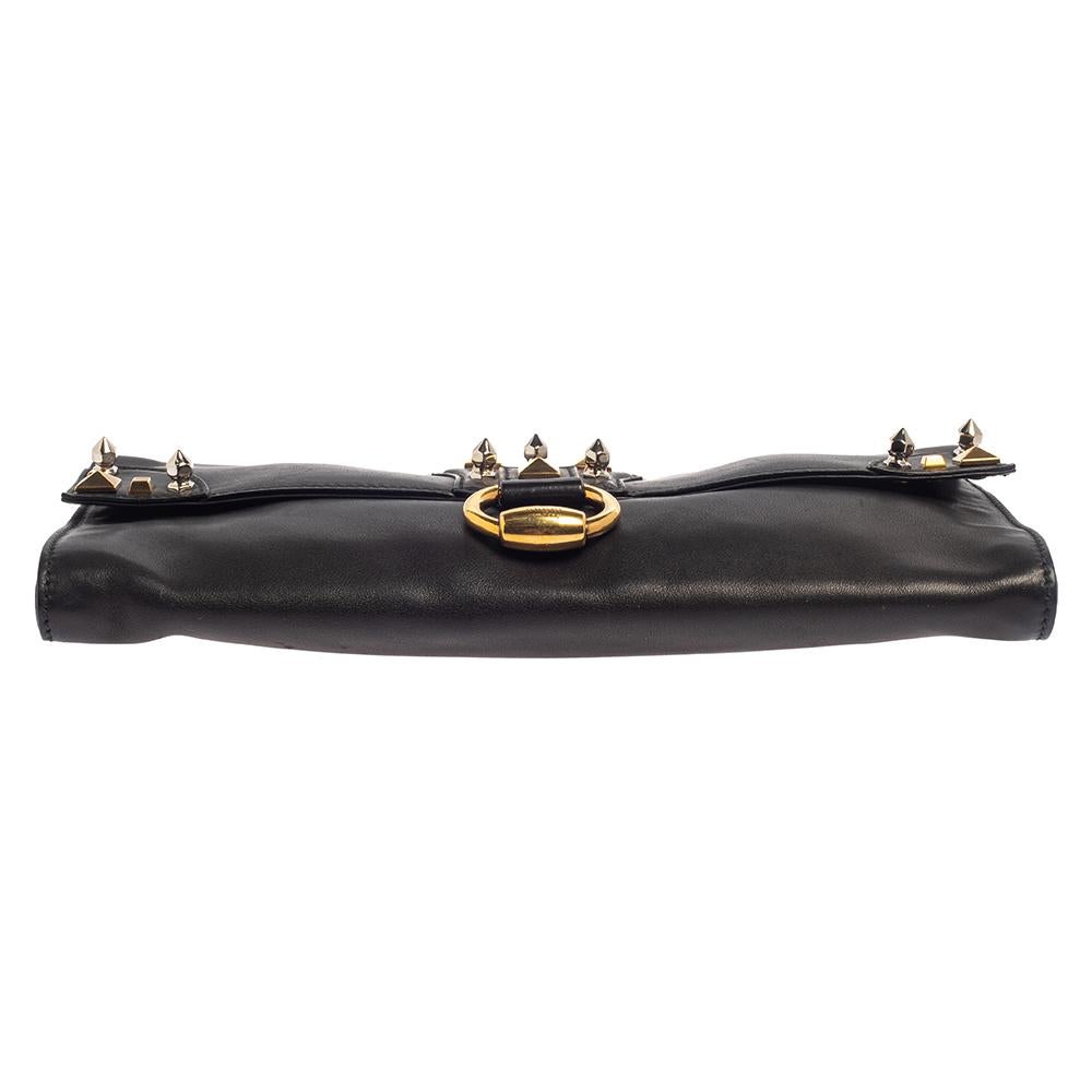 black studded clutch
