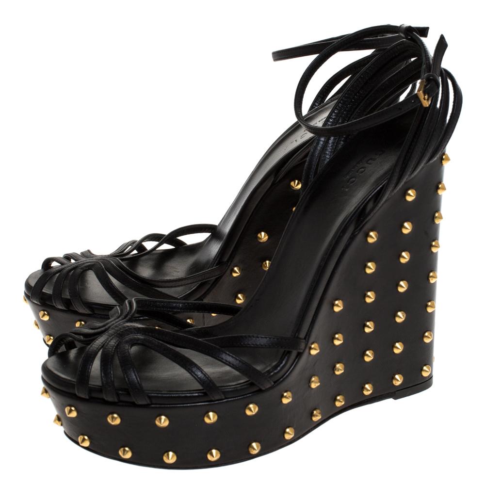 studded wedge sandals