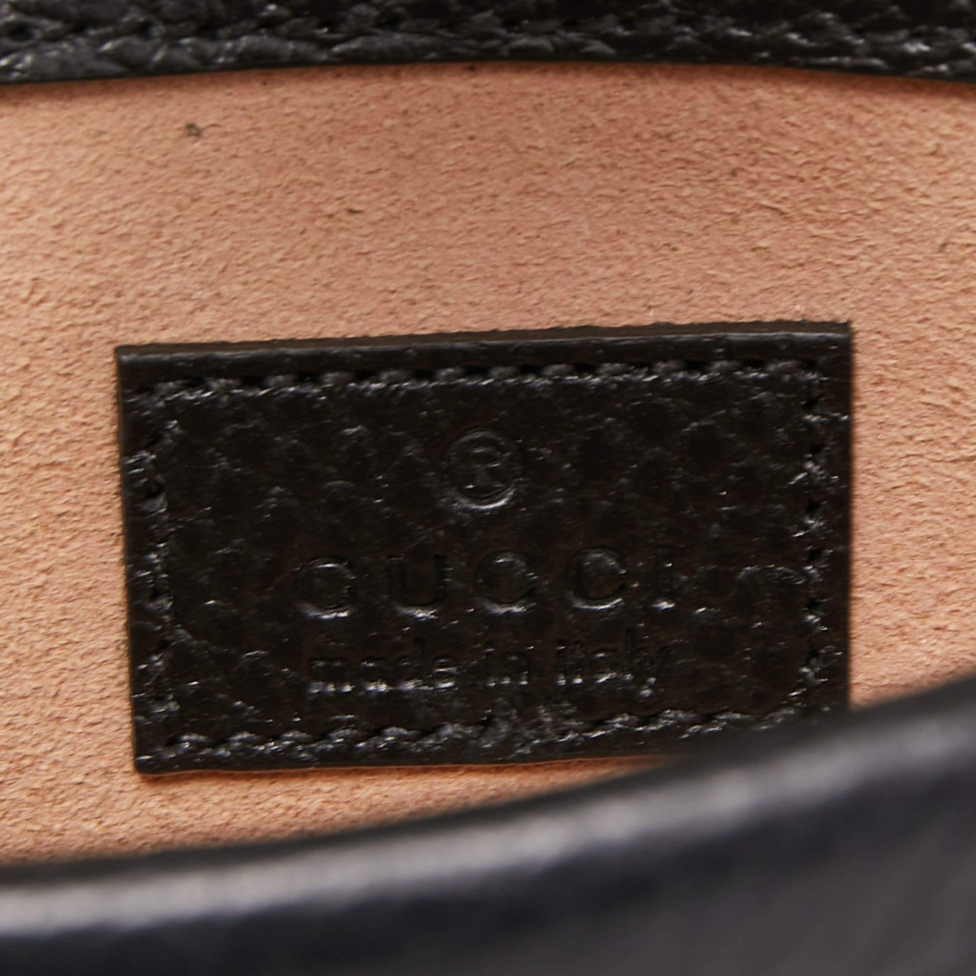 Gucci Super Mini Dionysus Kettentasche aus schwarzem Leder im Zustand „Neu“ in Dubai, Al Qouz 2