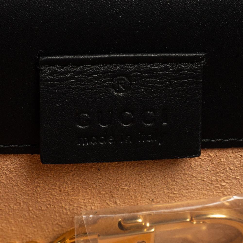 Gucci Black Leather Super Mini Sylvie Chain Shoulder Bag 5