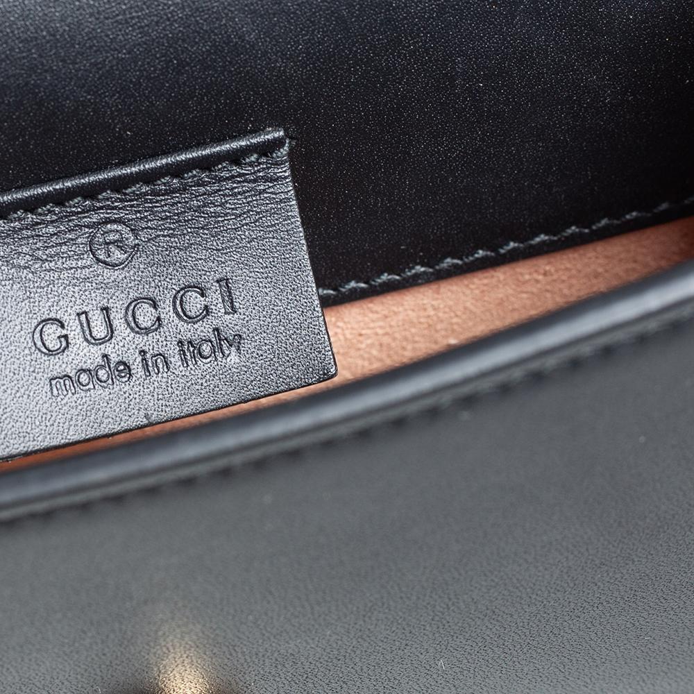 Gucci Black Leather Super Mini Sylvie Crossbody Bag 5