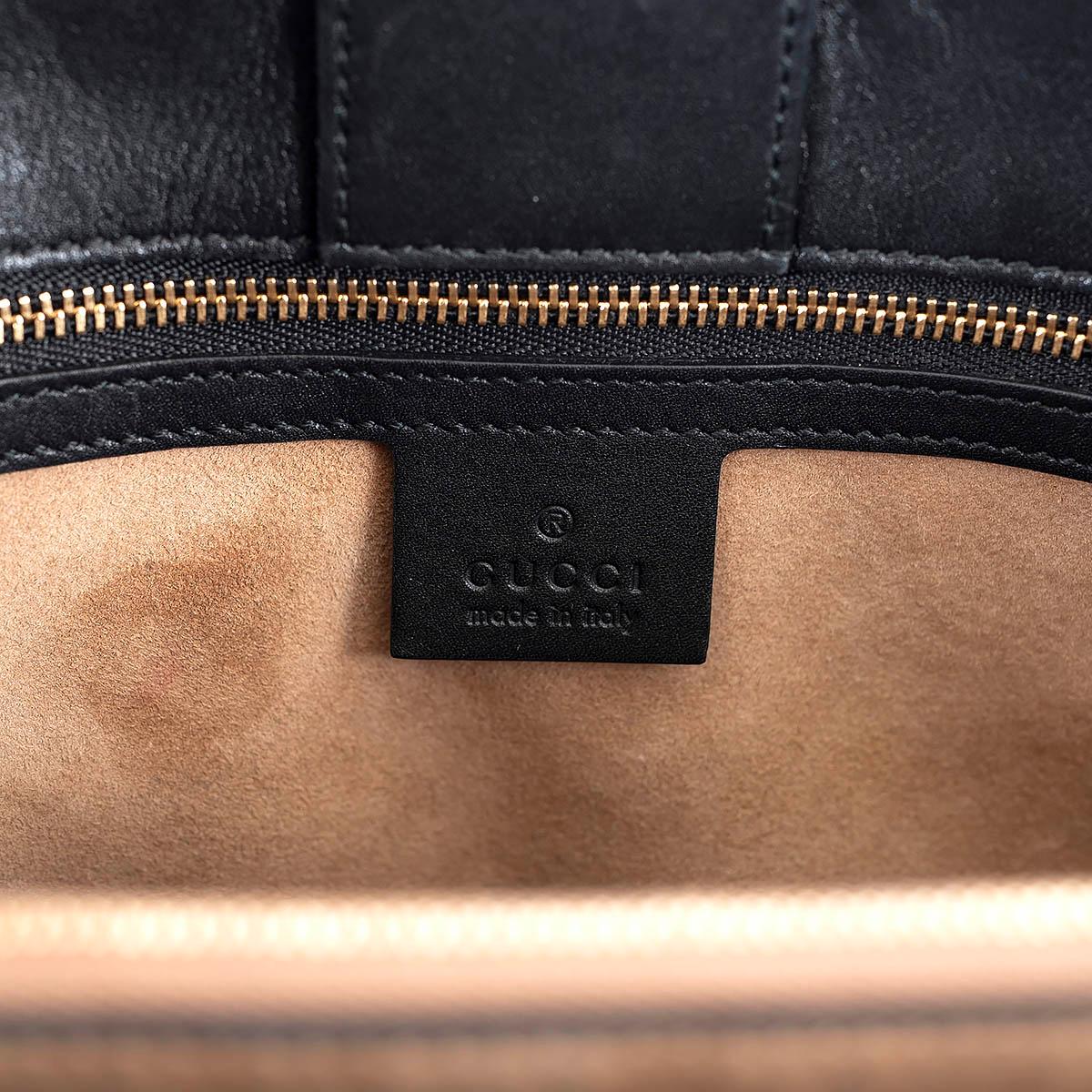 GUCCI black leather SYLVIE LARGE TOTE Shoulder Bag For Sale 3