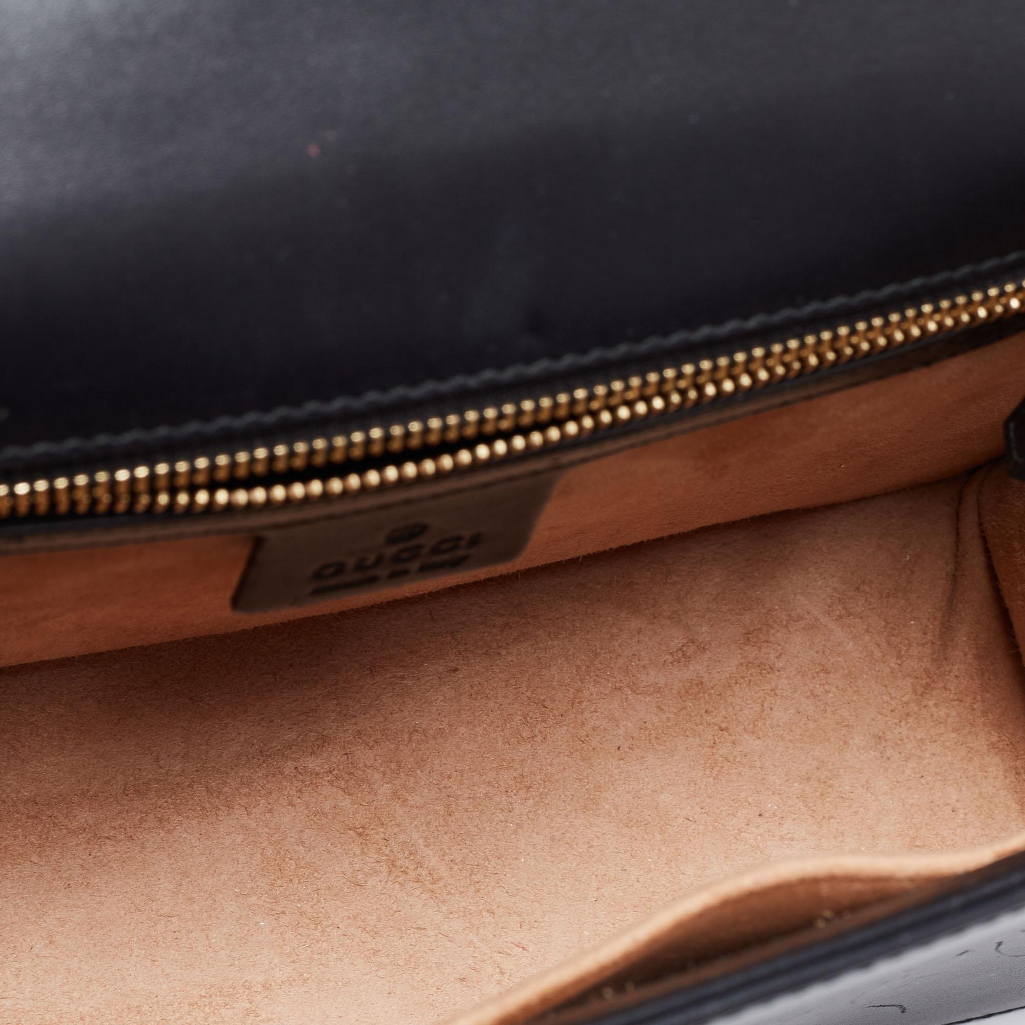 Gucci Black Leather Sylvie Small Shoulder Bag 9