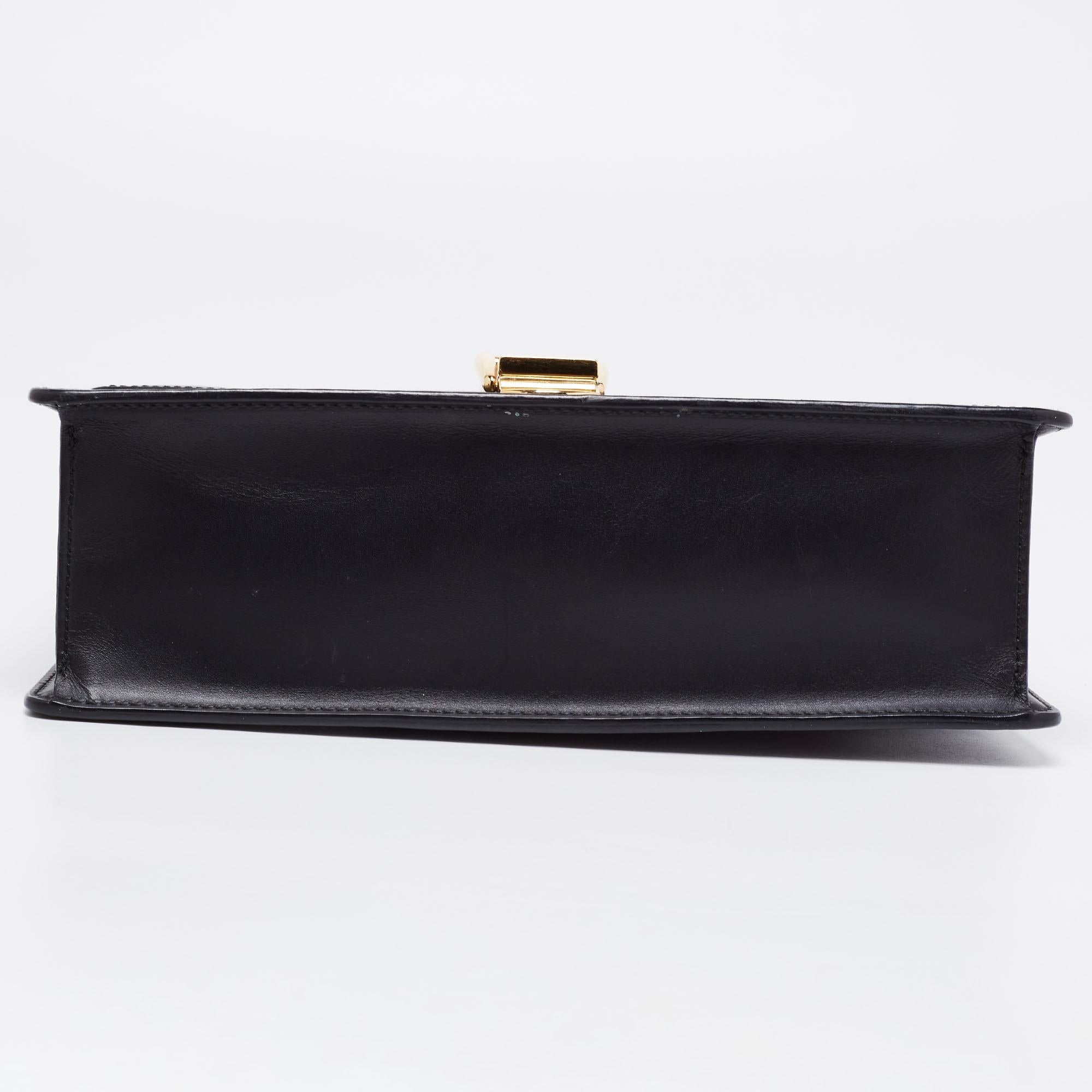 Gucci Black Leather Sylvie Small Shoulder Bag 1