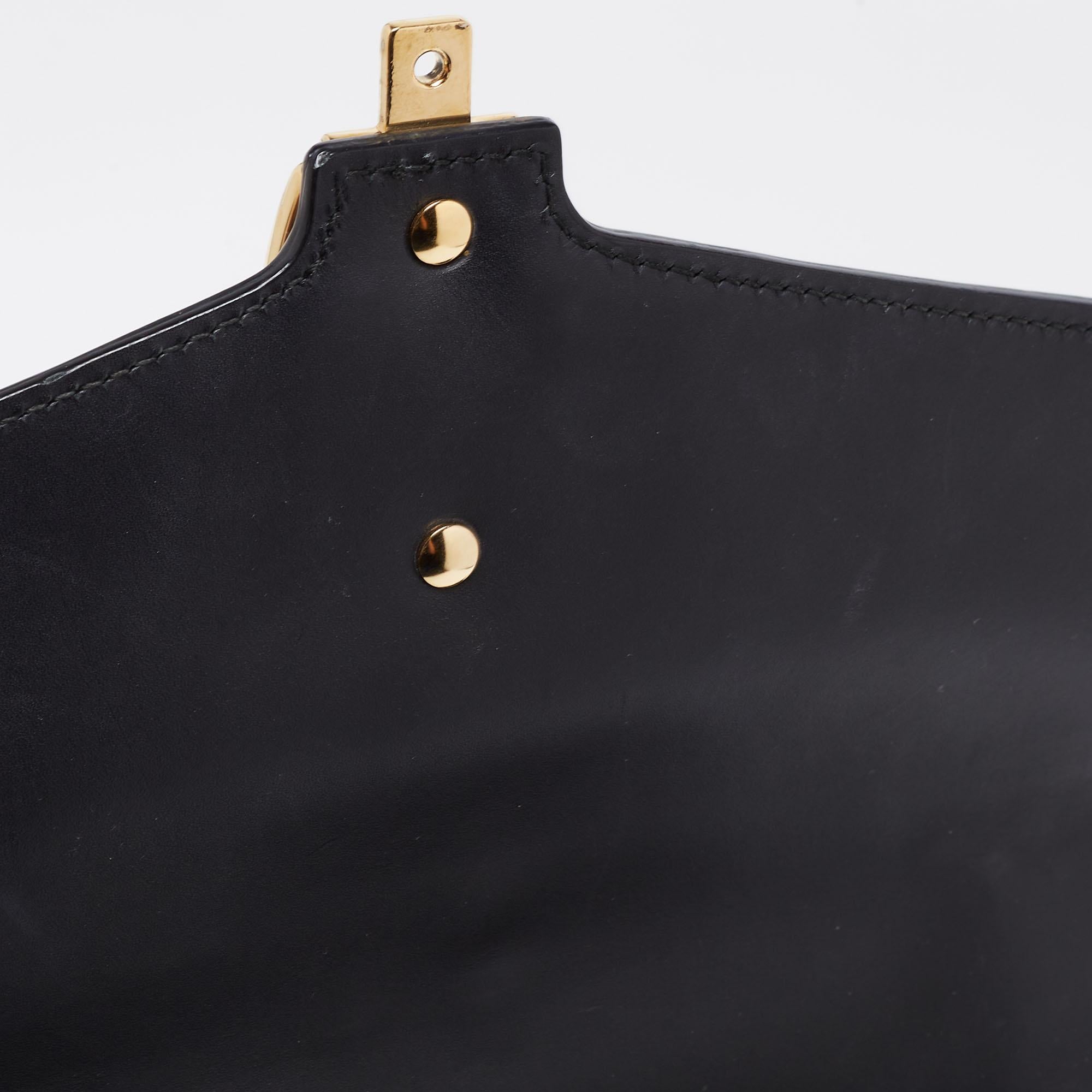 Gucci Black Leather Sylvie Small Shoulder Bag 5