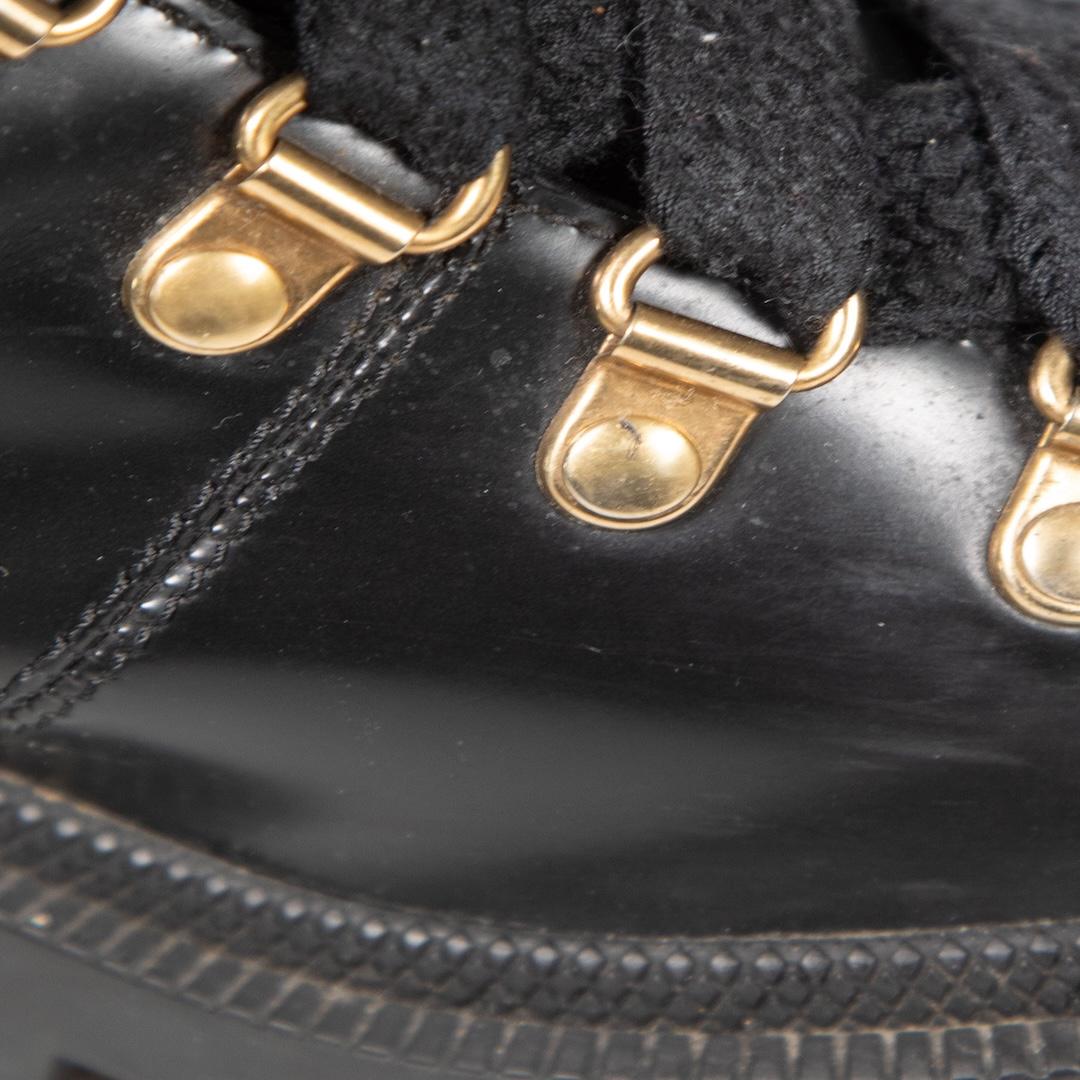 Donna Gucci Stivali da combattimento in pelle nera Sylvie Web Taglia IT 39.5 in vendita