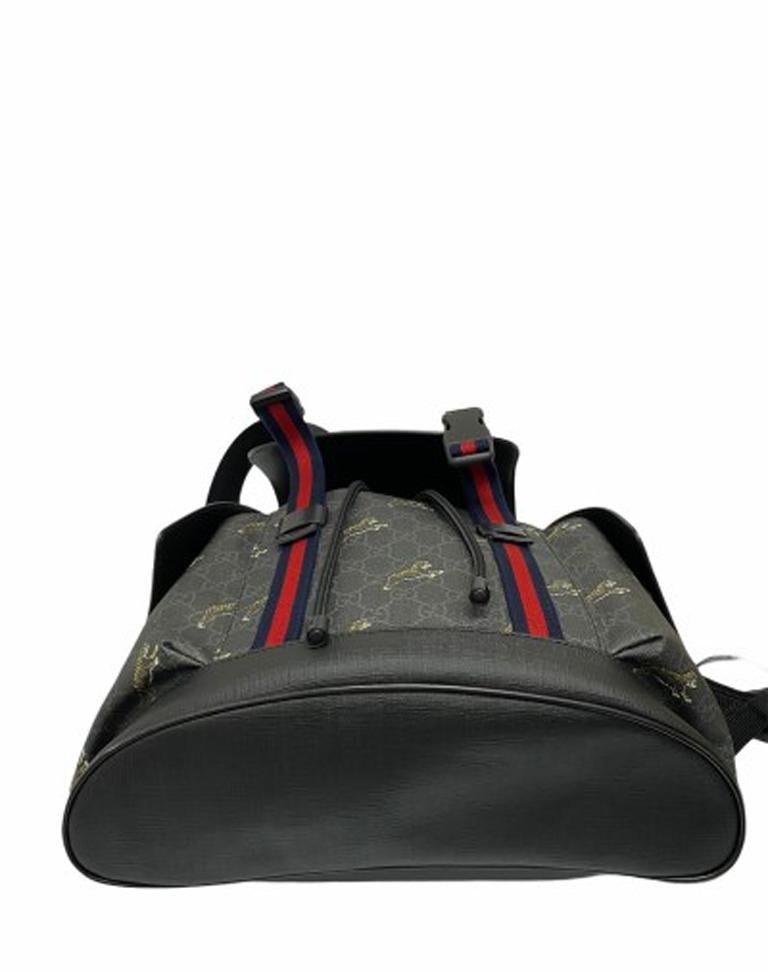 Women's or Men's Gucci Black Leather Tiger Backpack