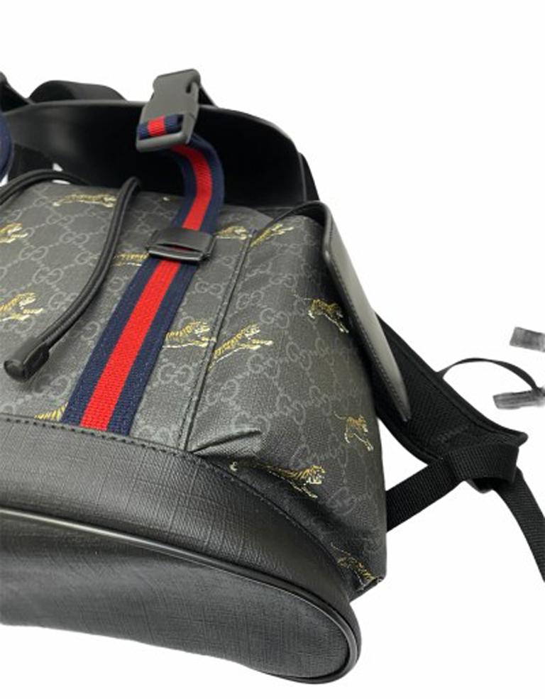 Gucci Black Leather Tiger Backpack 2