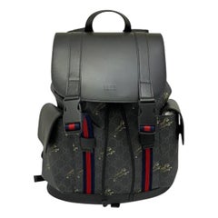 Gucci Black Leather Tiger Backpack