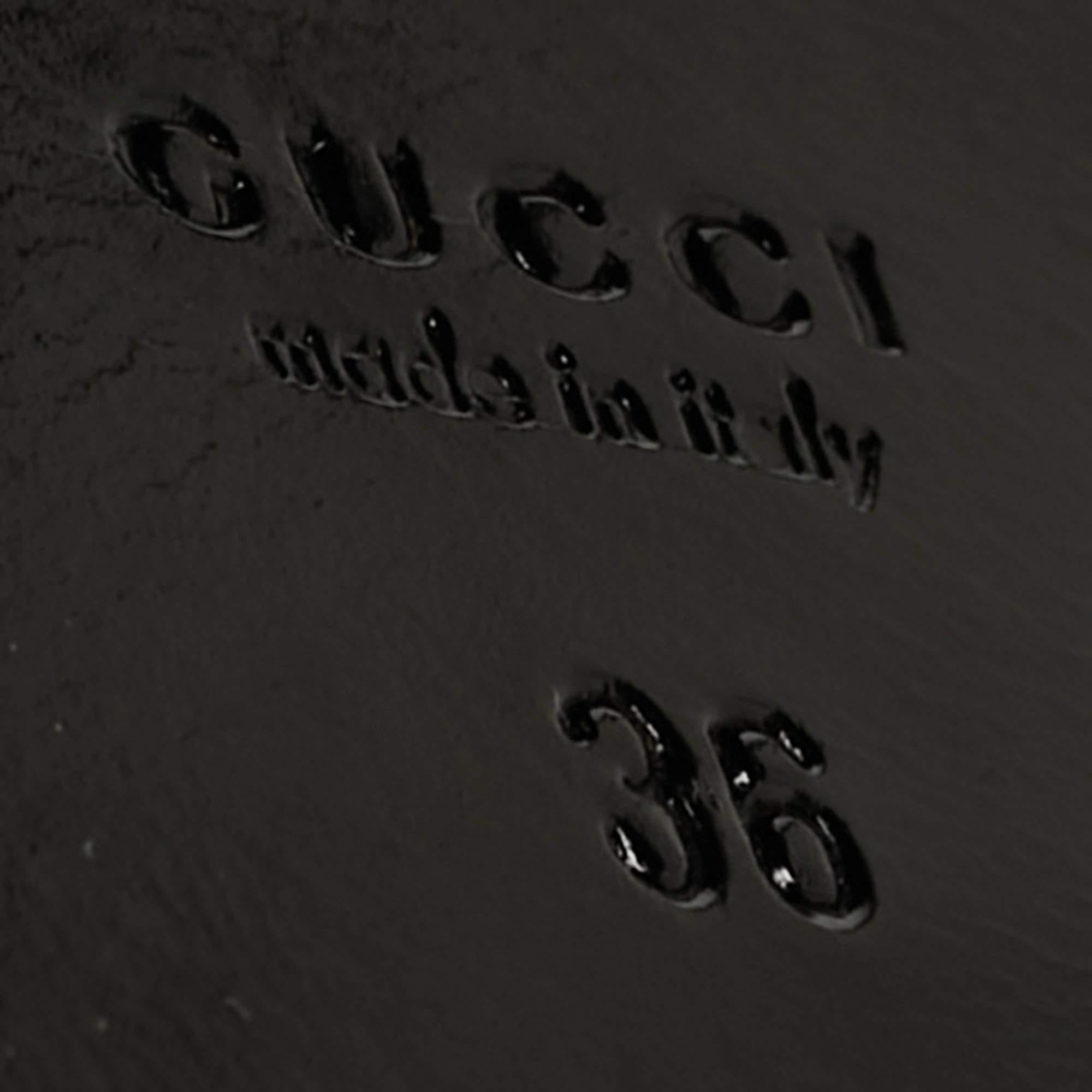 Gucci - Bottes en cuir noir Trish - Taille 36 Unisexe en vente