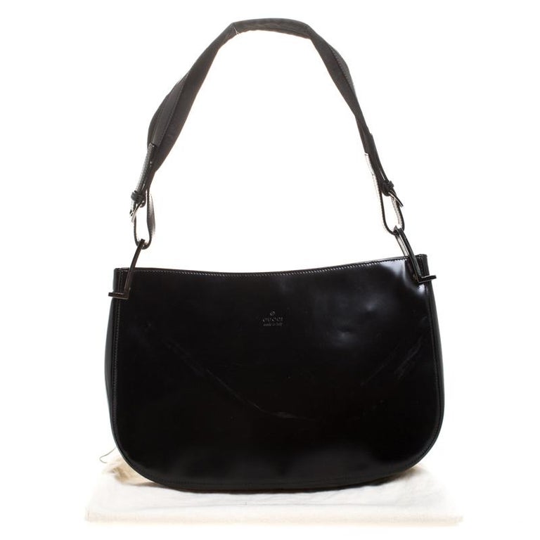Gucci Black Leather Vintage Shoulder Bag at 1stDibs | vintage gucci black  leather shoulder bag