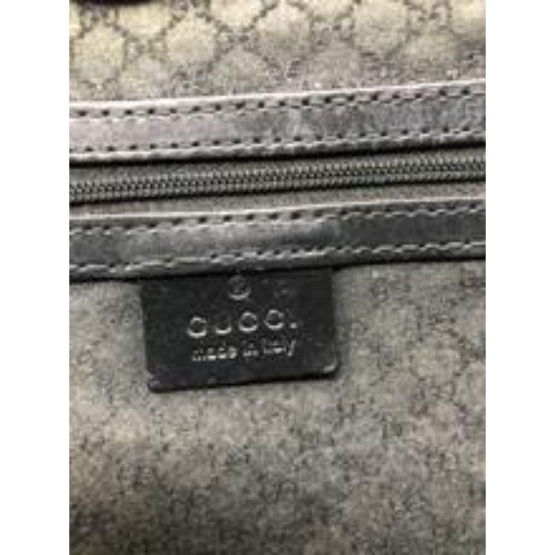 Gucci Black Leather Vintage Shoulder Bag Purse  In Fair Condition In Los Angeles, CA