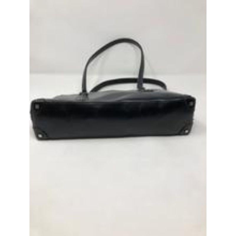 Gucci Black Leather Vintage Shoulder Bag Purse  2