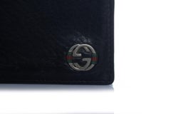 Gucci, black leather wallet