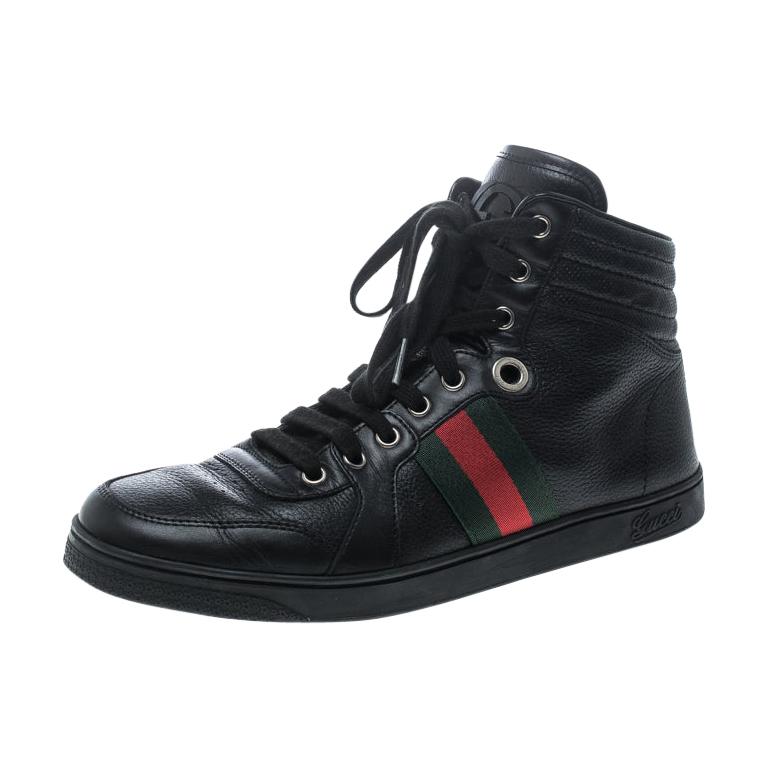 black high top gucci shoes