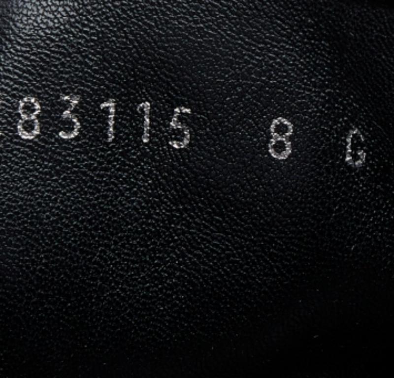 Gucci Black Leather Web Low Top Sneakers Size 42 For Sale 4