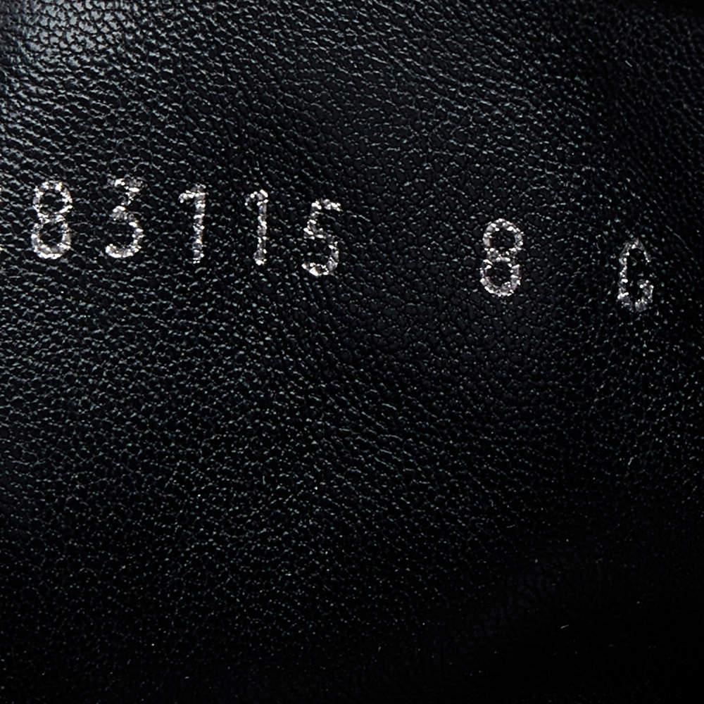 Gucci - Baskets basses en cuir noir avec toile, taille 42 en vente 3