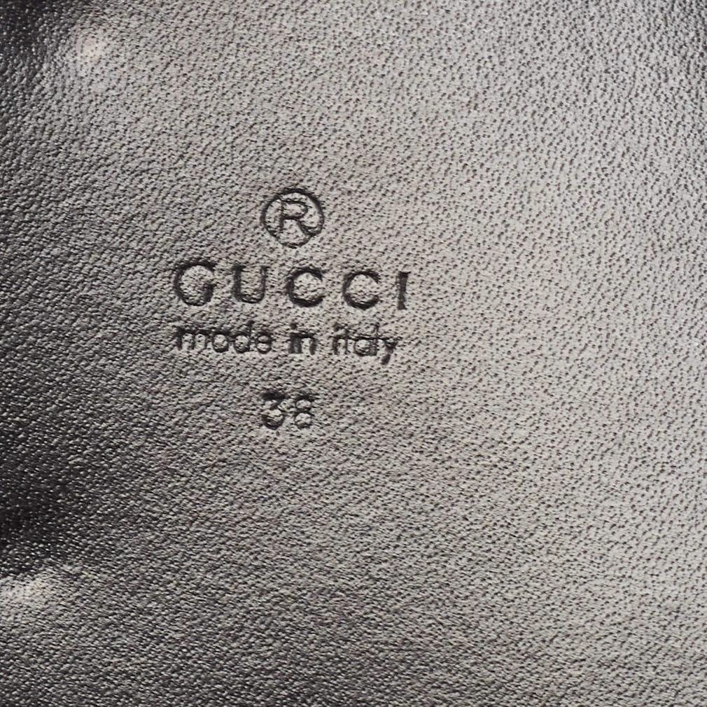 Gucci Schwarzer breiter Ledertaillengürtel im Angebot 3