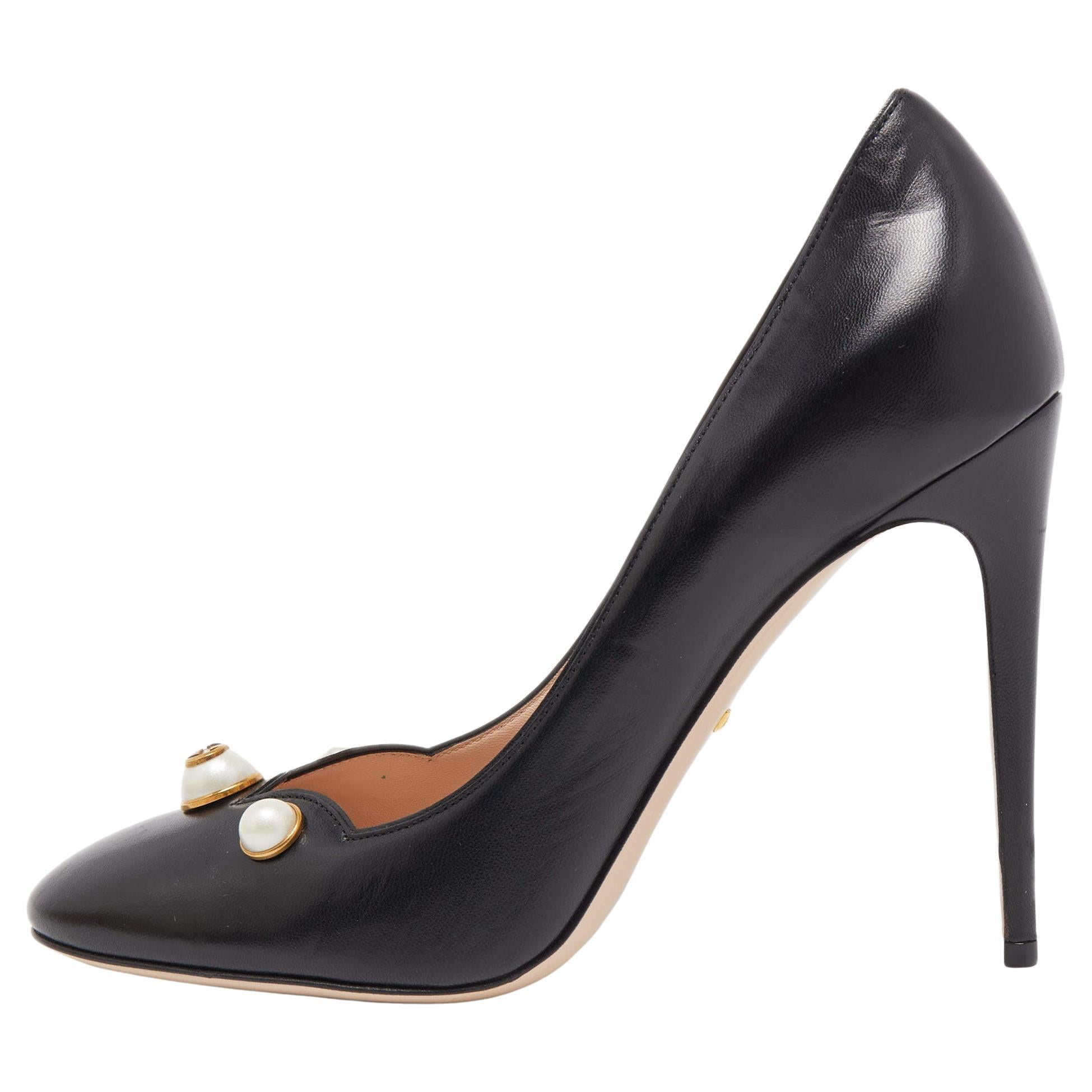 Gucci pumps with pearls best sale