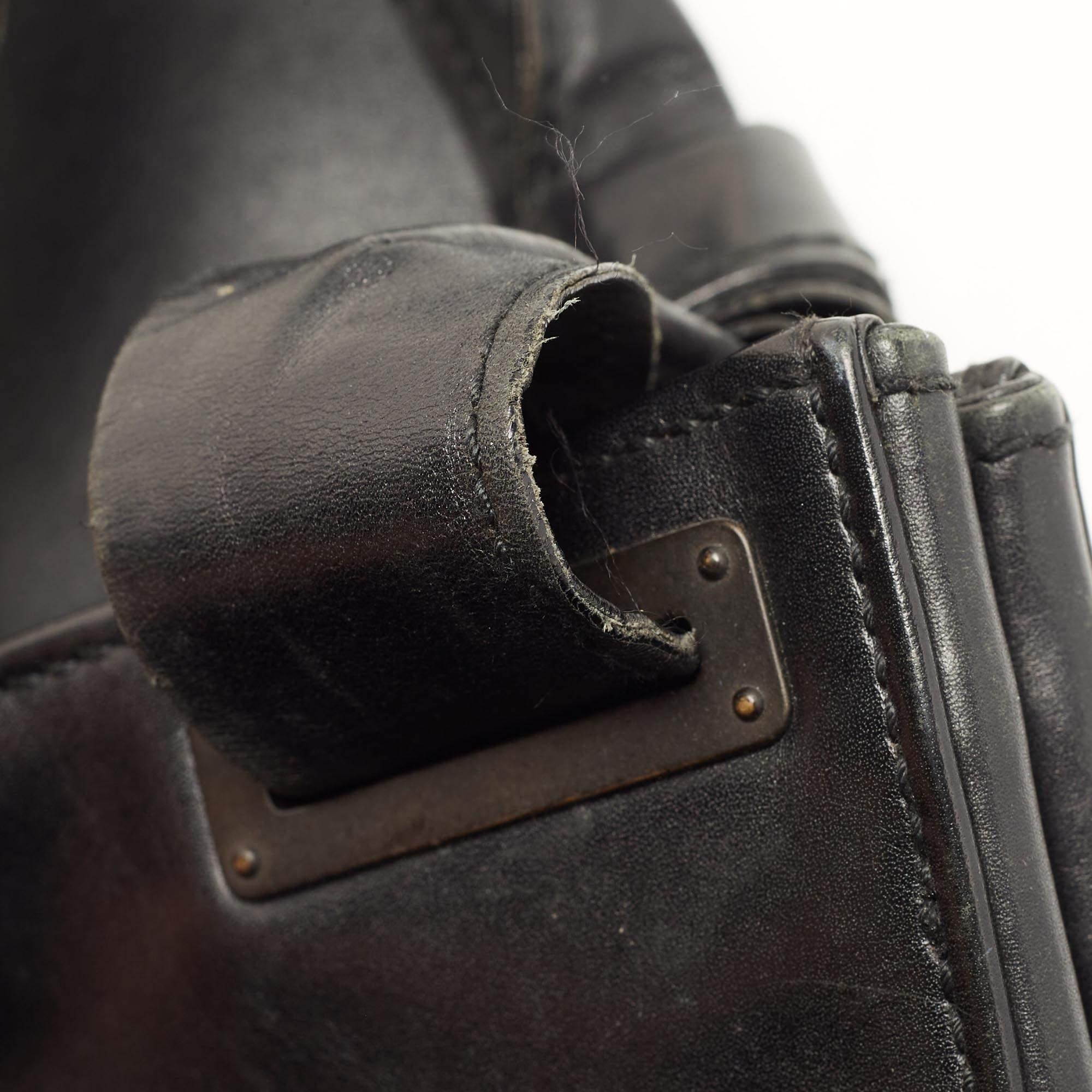 Gucci Black Leather Wood Flap Shoulder Bag 8