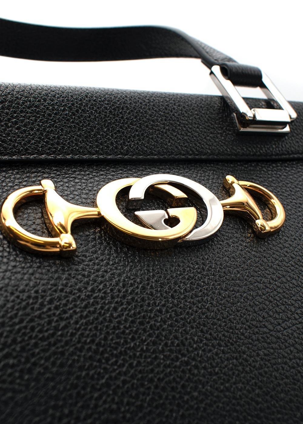 Gucci Black Leather Zumi Bag In New Condition For Sale In London, GB