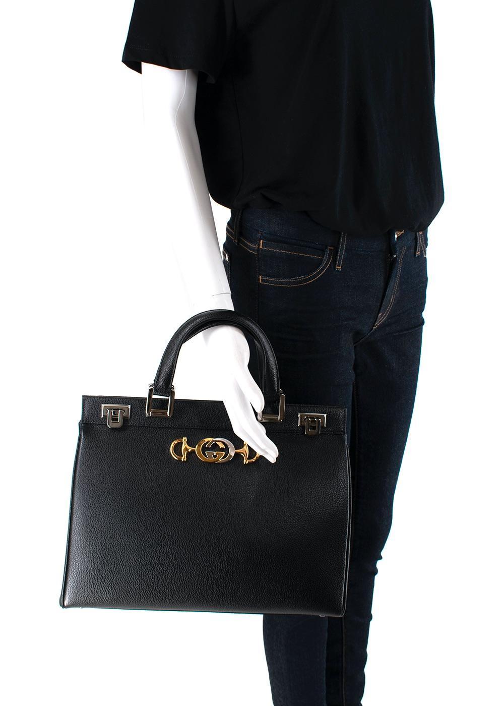 Gucci Black Leather Zumi Bag For Sale 1