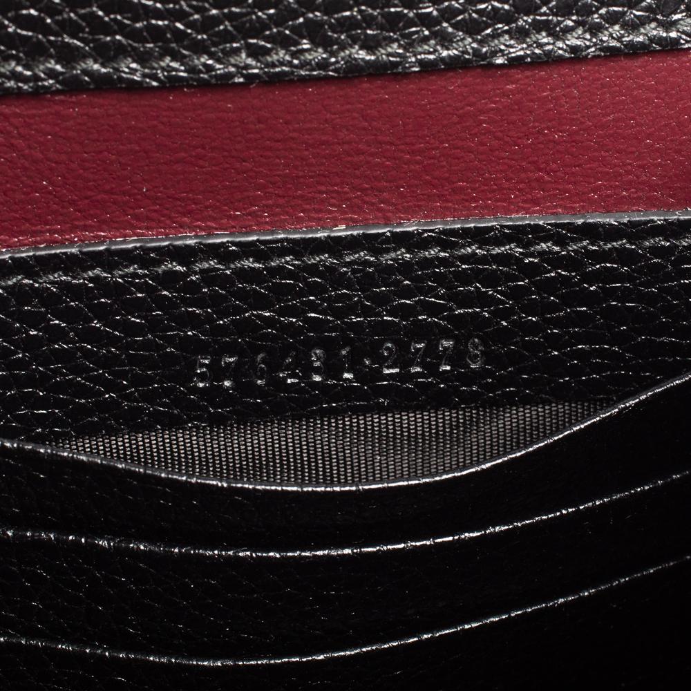 Gucci Schwarzes Leder Zumi Flap Clutch 3