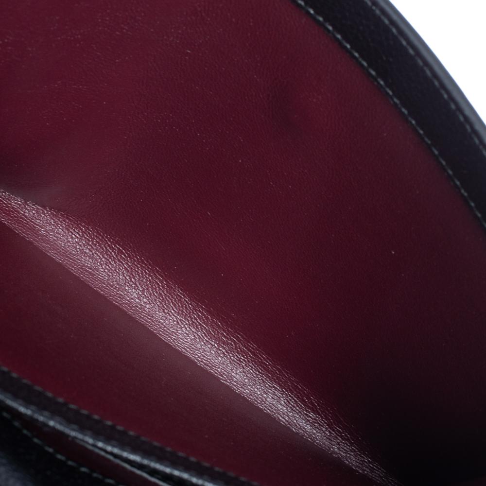 Gucci Schwarzes Leder Zumi Flap Clutch 4
