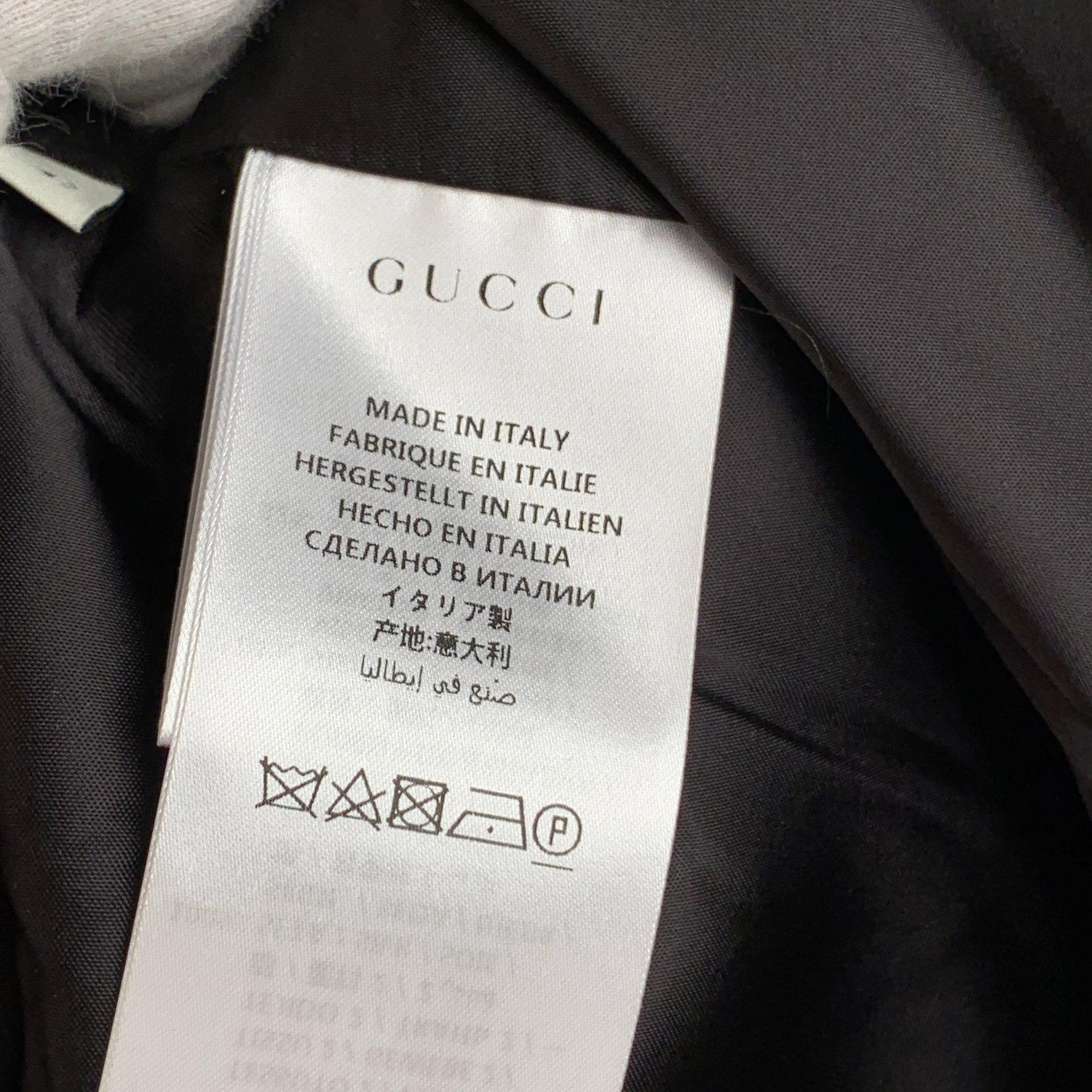 Gucci Black Linen Jacket with Contrast Silk Collar Size 42 6