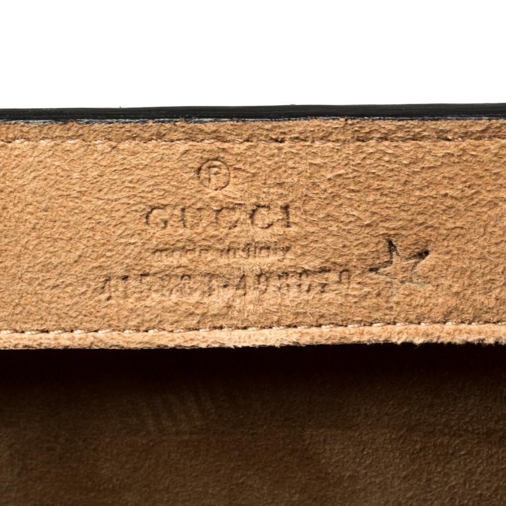 Gucci Black Logo Embossed Leather XL Tote In Good Condition In Dubai, Al Qouz 2