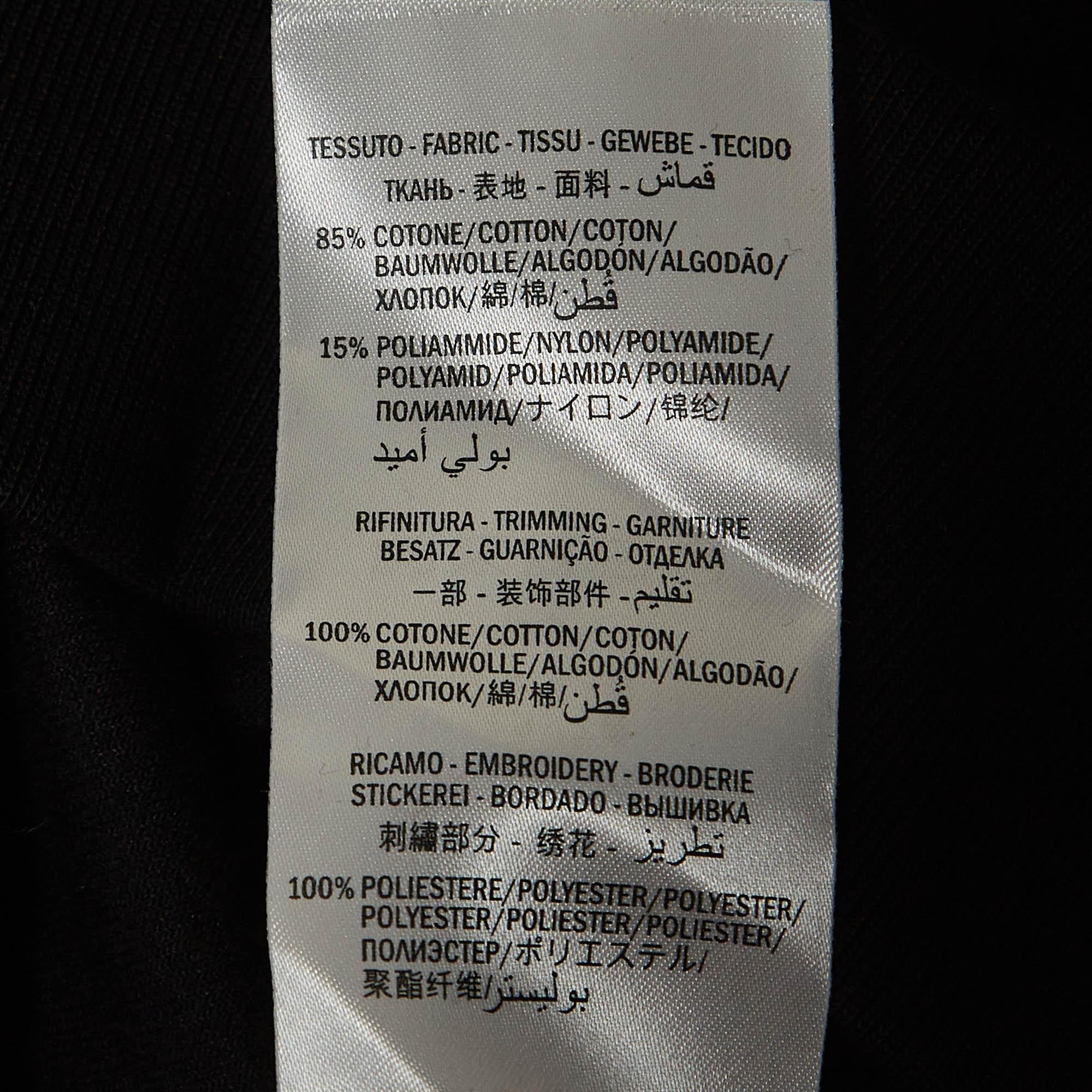 Gucci Black Logo Embroidered Velvet Hoodie XS 1