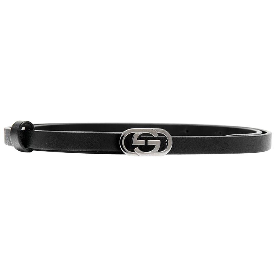 gucci black buckle belt
