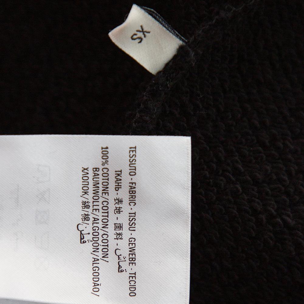 Uomo Gucci Felpa con cappuccio in cotone con stampa logo nero XS