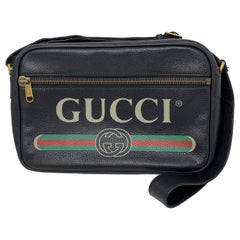 Gucci Black Logo Shoulder Bag Used Gucci Black Logo Shoulder Bag