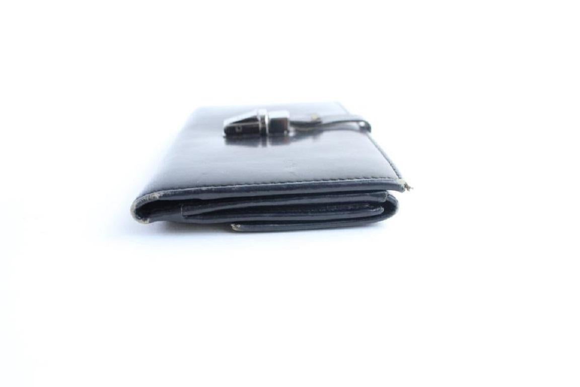 Schwarzes langes Gucci-Brieftasche mit Klappdeckel 49gr0702 6
