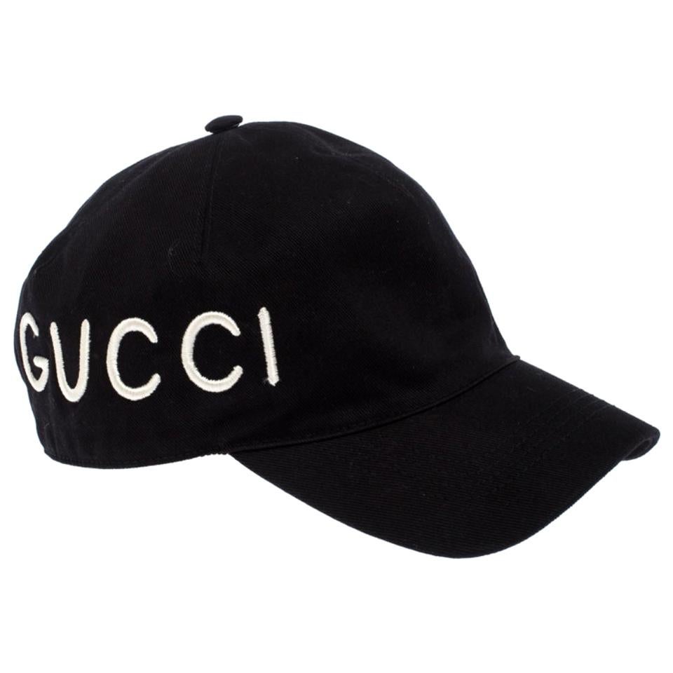 Forinden skadedyr Konsultere Gucci Black Loved Embroidered Canvas Baseball Cap M For Sale at 1stDibs |  gucci loved cap, unisex gucci cap, loved gucci cap